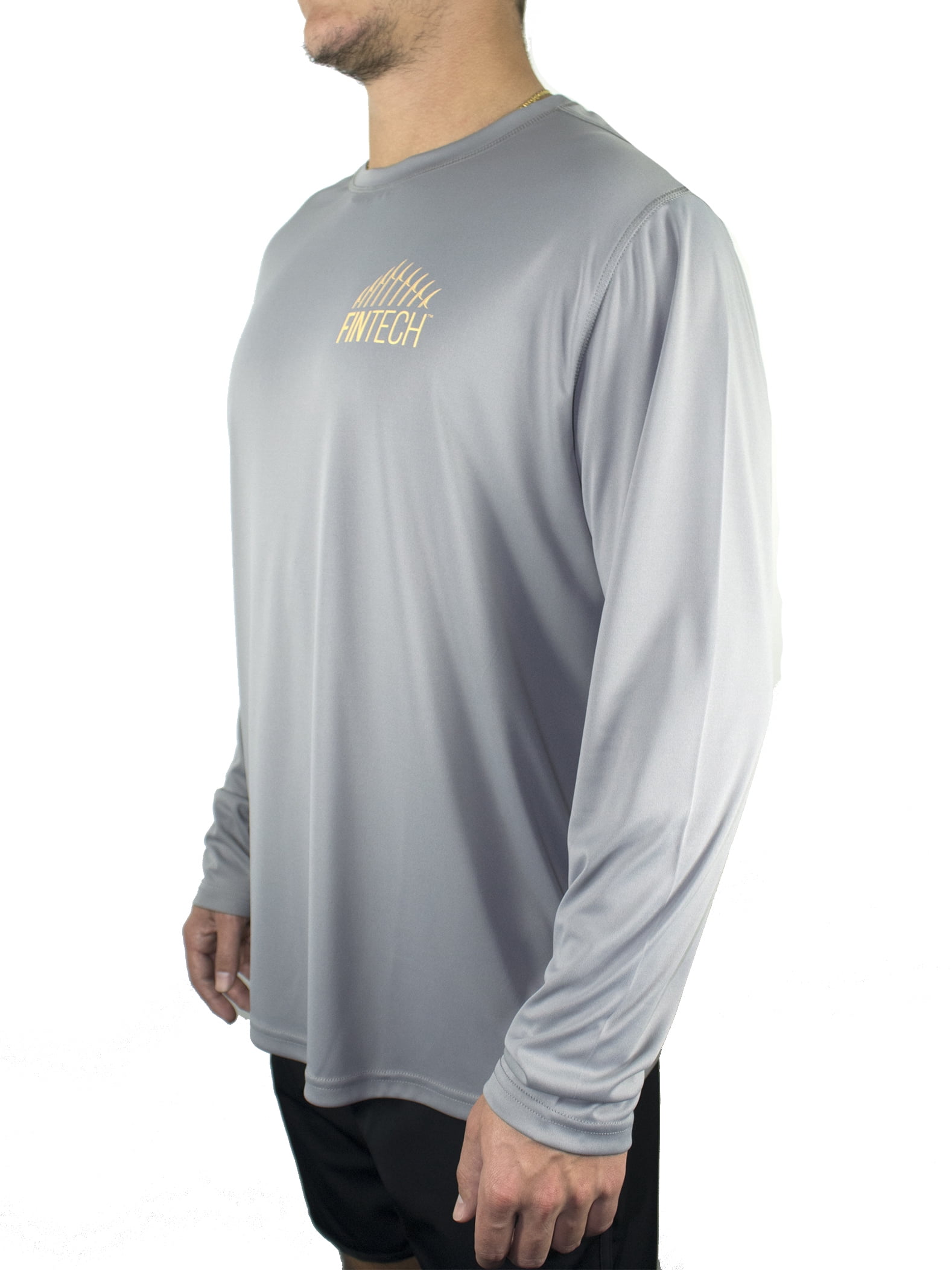 FinTech Sun Defender Men's Long Sleeve Performance Fishing Tee, Lightweight, Breathable, Durable