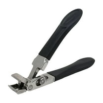 Black Long Handle Toenail Clippers for Seniors Non-Slip Wide Jaw Opening Clipmaster Pro Toenail Clippers with Catcher for Men for Thick Nails Ergonomic Curve Angled Head Toe Nail Clipper Sharp