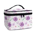 thumbnail image 2 of HELLHERO Travel Makeup Brush Case Polyester Large Capacity Effortless Organization for Men Women Purple Blossom Case, 2 of 6