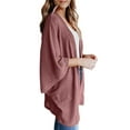 thumbnail image 2 of KOMOO Women Knit Cardigan Oversized Bat Sleeve Open Front Knitwear Lightweight Kimono Cardigan Sweater, 2 of 8