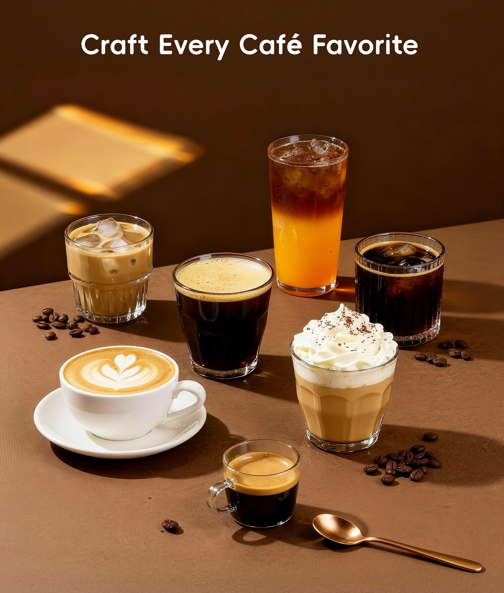 Ecozy Chillio 4 in 1 Espresso and Coffee Maker Combo with Milk Frother, Cold Brew & over Ice, Interactive Touch Screen, for Cappuccinos, Lattes, Americanos