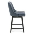 thumbnail image 6 of CHITA 26 inch Swivel Upholstered Faux Leather Barstool, Navy Blue, 6 of 9