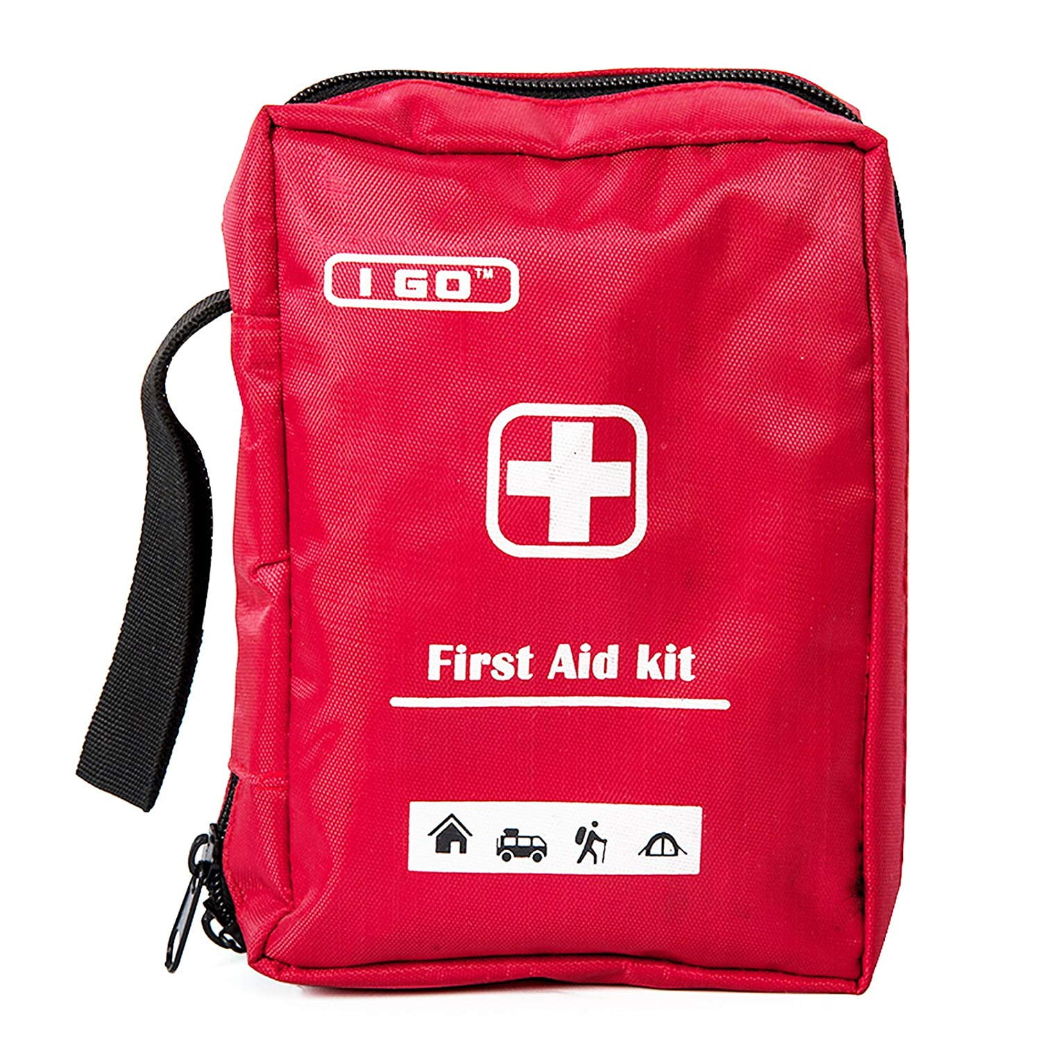 JUNELILY I GO A1FA02 Expedition First Aid Kit with Red Nylon Case, 85PC Set