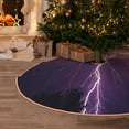 thumbnail image 6 of Daiia Thunderstorm Violet Purple Drawing Merry Christmas Tree Skirt , Xmas Large Lace-up Tree Skirt, Santa Snowflakes Rustic Home Decorations New Year Party Farmhouse Decor-48", 6 of 7