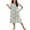 Light Green Flowers, variant on Ekouaer Cotton Nightgowns for Women Soft Long Button Night Gowns Comfy House Dresses with Pockets Short Sleeve Lounge Dress