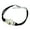Black, variant on Root Beer Float Novelty Suede Leather Metal Bracelet
