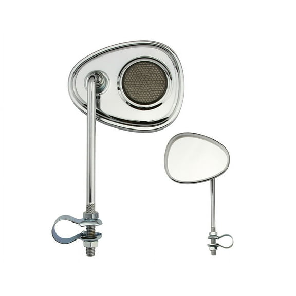 Alta V Bicycle Mirror Steel Bicycle Chrome , Multiple Colors (Black)