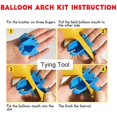thumbnail image 4 of Kit de arco de globos A Archloon 134 piezas azul metálico y dorado, 4 of 8