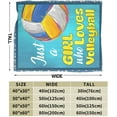 thumbnail image 5 of Just A Girl Who Loves Volleyball Blanket Soft Warm Cozy Sport Throw Blankets for Boys Girls Fuzzy Plush Blanket Fleece Lightweight Flannel Kid Adults Gift for Bed Couch Sofa 50"x40", 5 of 6