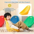 thumbnail image 2 of Floor Chair with Back Support, Autism Sensory Chairs, Wobble Stool for Ergonomic Reading, NonSlip Base, Yellow, 2 of 5