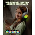 thumbnail image 6 of Kids Bluetooth Headphones for Girls Boys, On-ear Kids Folding Headphones with Microphone LED Light, Volume Safe, 50Hrs Playtime, Back to School Gifts, 6 of 8