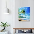 thumbnail image 2 of ZFLMY Beach Palm Trees Blue Sky Modern Canvas Art Prints 16x20 16x20in, 2 of 5