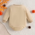 thumbnail image 5 of WERYOUNG Girls Boys Onesie Comfort Long Sleeve Round Neck Pumpkin Embroider Pullover Halloween Bodysuits Trendy Outdoor One-Pieces,Beige,6-12 Months, 5 of 7