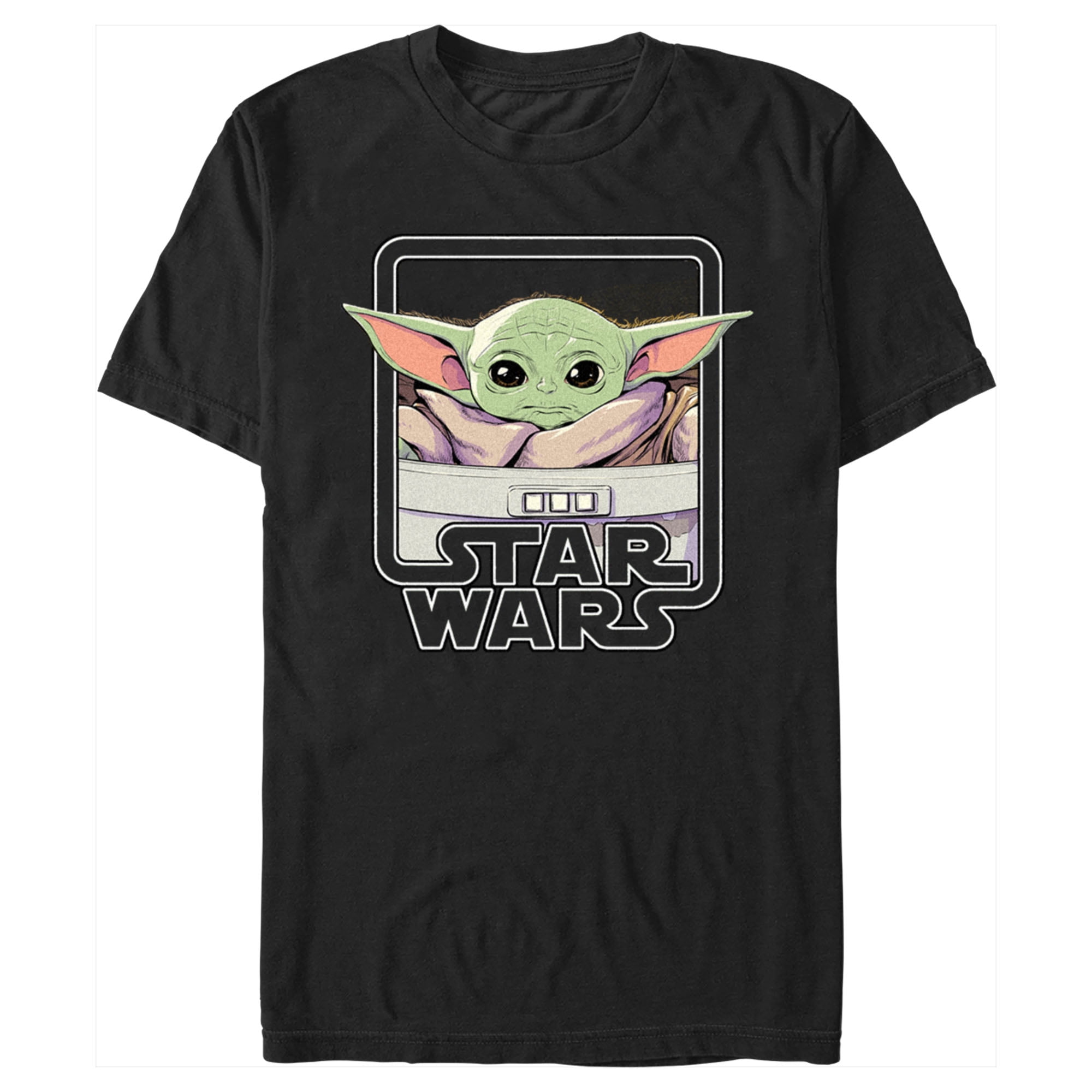 Men's Star Wars: The Mandalorian Grogu Classic Star Wars Frame Graphic Tee Black 3X Large