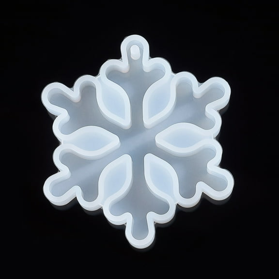 5pcs Silicone Molds Resin Casting Molds For UV Resin Epoxy Resin Jewelry Making Snowflake White 79x70x10.5mm Inner Diameter: 76x66mm