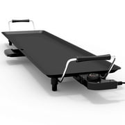 Giantex Large Electric Teppanyaki Table Top Grill Griddle, 35'' Indoor Outdoor Nonstick BBQ Griddle w/5 Adjustable Temperature, Portable 2000W Plate for Party/Home/Camping Cooking