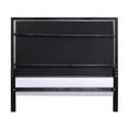 thumbnail image 4 of Nex Modern Queen Bed, Stylish Black Wood Frame, Vegan Faux Leather Padding- Saltoro Sherpi, 4 of 5