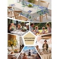thumbnail image 6 of Purple Hydrangea Tablecloth Rectangle Table Cloth 60x102, Waterproof Tablecloth Outdoor Table Cloth, Spring Eucalyptus Butterfly Rustic Burlap Washable Table Cover for Kitchen Dinning Party, 6 of 8