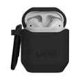 thumbnail image 2 of UAG Compatible with Airpods (1st & 2nd Gen) Case Full-Body Protective Soft-Touch Silicone Case with Detachable Carabiner, Standard Issue Silicone_001, Black, 2 of 7