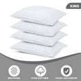 thumbnail image 3 of Juego de ropa de cama Pillow Utopia, tamaño king, 4 unidades, color blanco frío, 3 of 8