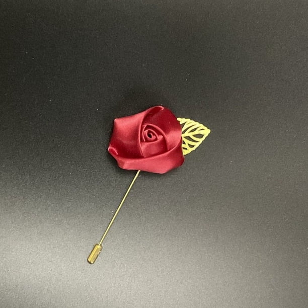 DIY 8 unids/lote novio Boutonniere boda rosa de seda (3,5 cm) accesorios de flores Pin de graduación decoración de Traje De Hombre