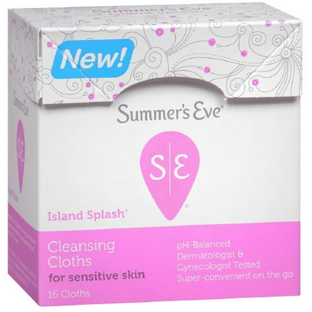 Summer's Eve Cleansing Cloth for Sensitive Skin, Island Splash 16 ea