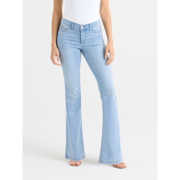 Sofia by Sofia Vergara Women's Low Rise Flare Jeans, 32.5" Inseam, Sizes 0-20