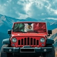 thumbnail image 3 of Uorisanigo Windshield Sun Shade for Wrangler JK JKU JL JLU 1997-2024,Window Sun Visor for UV Rays & Heat Protection,3D Mexican Flag Windshield Sunshade,Easy to Install and Store, 3 of 7