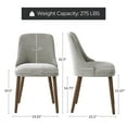 thumbnail image 7 of Dining Chairs Set of 4 Velvet Upholstered Side Chairs Solid Wood Legs Home Kitchen Grey, 7 of 7