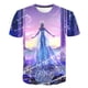 thumbnail image 1 of 2023 año verano niños Frozen dulce camiseta para niñas estampado Anna Elsa chico camiseta niñas Tops camisetas dibujos animados niños ropa 14T Gao Jinjia LED, 1 of 2