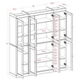thumbnail image 4 of Palace Imports 100% Solid Wood Kitchen Pantry Storage Cabinet with Solid, Clear Glass Doors and Adjustable Shelves, Yellow, 4 of 6