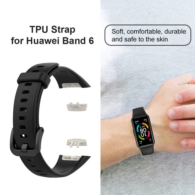 Reemplazo de correa de 4 piezas para HUAWEI Band 6 Pulsera de TPU para HONOR Band 6