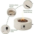 thumbnail image 3 of VENTOPYR 40,000 BTU Outdoor Camping Bonfire 28-inch Round Propane Fire Pit Table Set with Stainless steel, 3 of 8