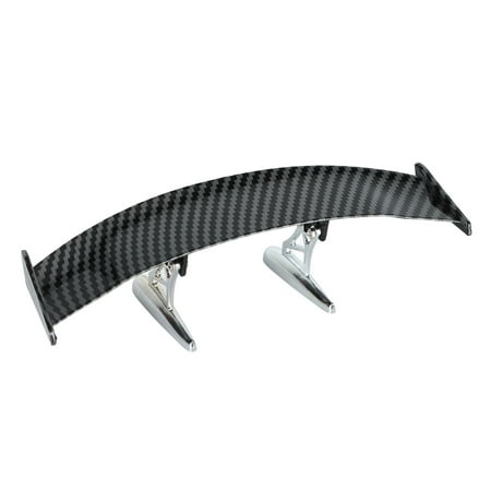 Riousery Universal Fit Car Rear Tail Wing Carbon Fiber Style GT Spoiler Tailgate Trunk Lid Exterior Decoration Accessories, High-Quality ABS Material, 6.89 inches / 175 mm