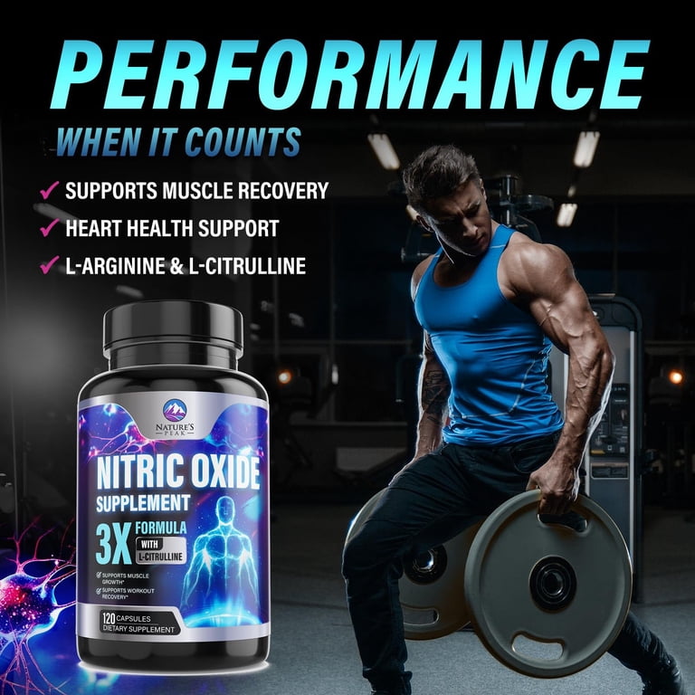 Extra Strength Nitric Oxide Booster - 3X Strength L-Arginine