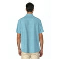 thumbnail image 4 of Havanera Men's and Big Men's Tucks and Embroidered Panels Short Sleeve Cotton Linen Button-Down Shirt with Pockets, Sizes S-5XL, 4 of 8