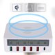 thumbnail image 5 of Adaptador de derivación de cargador rápido ZHCH multipuerto USB 818 3.0 con carga inalámbrica 100-240 V blanco Reino Unido, 5 of 5