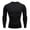 Black, variant on WIZUTIZ Men's Long Sleeve Compression Shirts Elastic Cool Dry Workout Running Shirts, Moisture Wicking Sport Base Layer Top