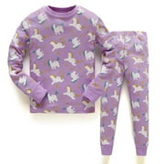 Kalikulu Toddler Girls Pajamas 100% Cotton Pjs for Girls Unicorn Long Sets Size 3T
