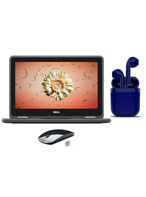 Restored | Dell Chromebook | 11.6-inch | Newest OS | Intel Celeron N3060 | 4GB RAM | 16GB | Bundle: USA Essentials Bluetooth/Wireless Airbuds, Wireless Mouse By Certified 2 Day Express