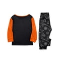 thumbnail image 4 of Family Spooky Halloween Sleepwear Outfits Long Sleeve Crew Front Shirt and Pants Set Comfortable Halloween Holiday Loungewear, 4 of 5