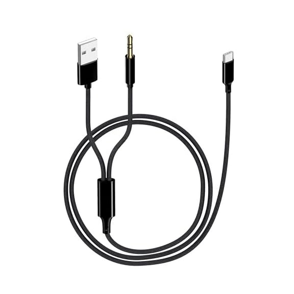 YJJSKEJI USB C to Aux Cord, USB C to 3.5mm Audio Aux Jack and USB Charging Cable, Headphone Stereo Cord, Compatible with iPhone 15 16 Pro Max Plus, iPad Pro, Galaxy S23 S22 S21 S20 Ultra, Pixel, 4Ft