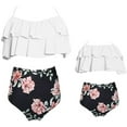 thumbnail image 2 of Mommy and Me Bathing Suit Two Piece Swimming Suit Family Matching Swimsuits Halter Neck Ruffle Bikini Set, 2 of 4