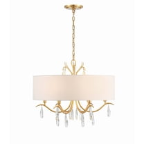 Crystorama Rollins 6 Light Antique Gold Chandelier - 24"W x 20"H