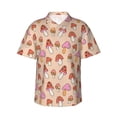 thumbnail image 1 of Balery 70s Mushroom Camisas hawaianas de manga corta para hombre, camisas playeras de corte holgado, camisas de vacaciones con botones,Medium, 1 of 7
