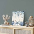 thumbnail image 2 of Wall Art Prints, Blue Pumpkins Fall Framed Canvas Prints for Bedroom Living Room Bathroom Office, Thanksgiving Eucalyptus Leaf Rustic Gallery Wrap Wall Art Poster for Gifts Home Decor 12"x12", 2 of 9