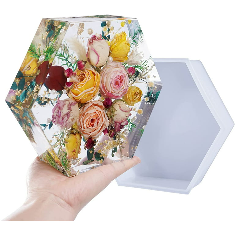 Flower Vase Resin Molds Heart Hexagon Epoxy Resin - Temu Australia