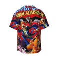 thumbnail image 6 of Lsque Scooby-Doo print Men's Cuban Collar Short Sleeve Shirt Summer Beachwear Casual Button Down Fashionable Vacation Leisure Shirt-Large, 6 of 7
