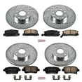 thumbnail image 3 of PowerStop Front and Rear Z23 Evolution Sport Carbon-Fiber Ceramic Brake Pad and Drilled & Slotted Rotor Kit Fits: TOYOTA Select Models K822, 3 of 10