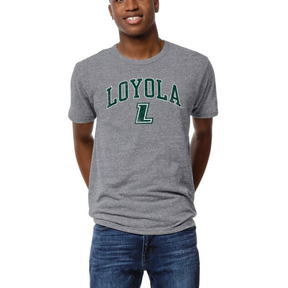Men's League Collegiate Wear  Heather Gray Loyola Greyhounds  Arch Victory Falls Tri-Blend T-Shirt